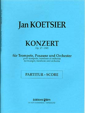 Illustration de Konzert pour trompette, trombone et orchestre - Conducteur