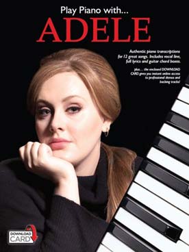Illustration play piano with adele