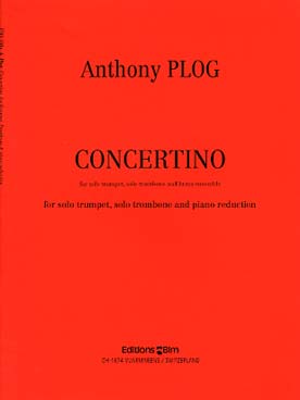 Illustration de Concertino pour trompette, trombone et ensemble de cuivres - Conducteur