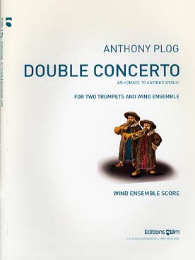 Illustration de Double concerto en hommage à Vivaldi 2 trompettes, ensemble à vent, clavecin et percussion - Conducteur