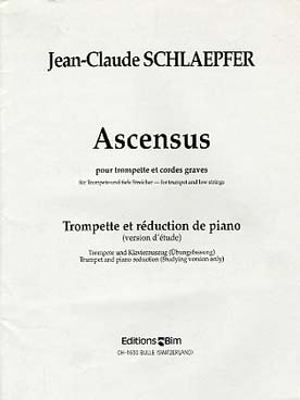 Illustration de Ascensus pour trompette et cordes graves réd. piano