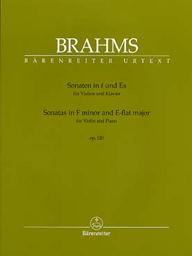 Illustration de Sonates op. 120/1-2 pour clarinette transcription violon et piano