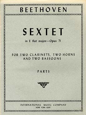 Illustration de Sextuor op. 71 et Marche WoO 29 pour 2 clarinettes, 2 cors et 2 bassons