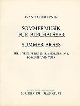 Illustration de Sommermusik pour 2 trompettes, 2 cors, trombone et tuba - Parties séparées
