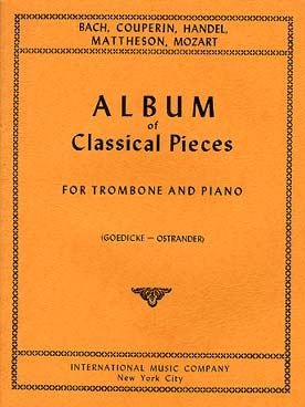 Illustration de ALBUM OF CLASSICAL PIECES : Bach, Mozart, Couperin, Haendel, Mattheson