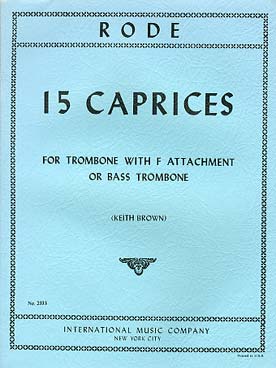Illustration de 15 Caprices for trombone with F attachment or bass trombone
