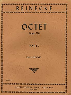 Illustration de Octet op. 216 pour flûte, hautbois, 2 clarinettes, 2 cors et 2 bassons - Parties séparées