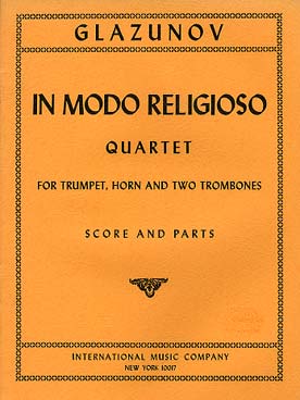 Illustration de In modo religioso, quatuor pour trompette, cor, trombone ténor et trombone basse