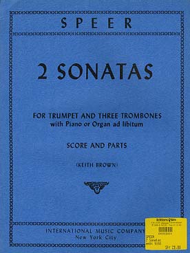 Illustration de 2 Sonatas pour trompette et 3 trombones avec piano ou orgue ad lib.