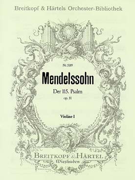 Illustration de Psaume 115 "Nicht unserm Namen, Herr"    op. 31 - Violon 1