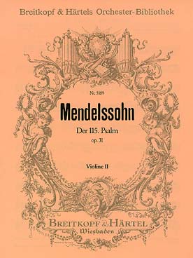 Illustration de Psaume 115 "Nicht unserm Namen, Herr"    op. 31 - Violon 2