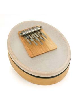 Illustration de Kalimba peau synthétique 9 lames