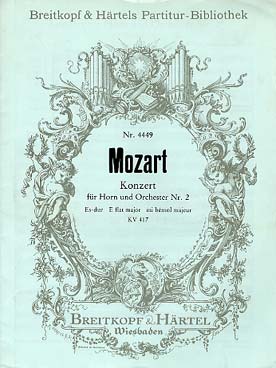 Illustration de Concerto N° 2 K 417 en mi b M pour cor et orchestre - Conducteur