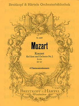 Illustration de Concerto N° 2 K 417 en mi b M pour cor et orchestre - Harmonie
