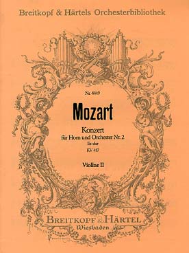 Illustration de Concerto N° 2 K 417 en mi b M pour cor et orchestre - Violon 2