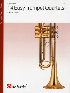 Illustration de 14 Easy trumpet quartets pour jeunes trompettistes ayant 2 à 3 ans de pratique instrumentale