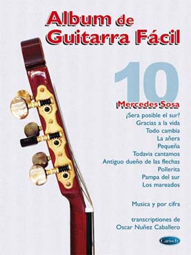 Illustration de Album de guitarra fácil - N° 10 : Mercedes Sosa