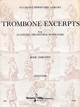 Illustration de TROMBONE EXCERPTS from standard orchestral repertoire - Book 13 : Pfitzner