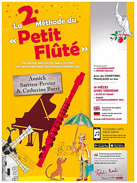 Illustration de Le PETIT FLÛTÉ : pièces faciles d'auteurs divers - 2e Méthode, avec des comptines en duos + partie de piano PDF à imprimer 