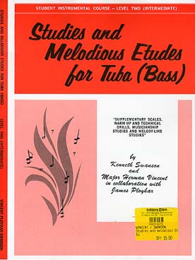 Illustration de STUDIES AND MELODIOUS ETUDES for tuba (bass) - Niveau 2 : intermédiaire