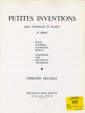 Illustration de Petites inventions pour instruments de bouche et piano