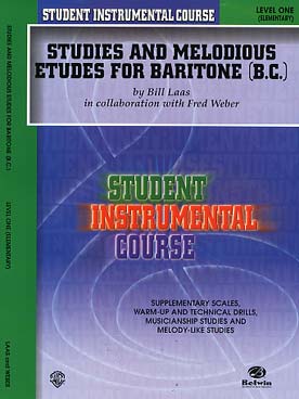 Illustration de STUDIES AND MELODIOUS ETUDES for baritone (BC) - Niveau 1 : élémentaire