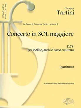 Illustration de Concerto D. 78 en sol M pour violon, cordes et basse continue
