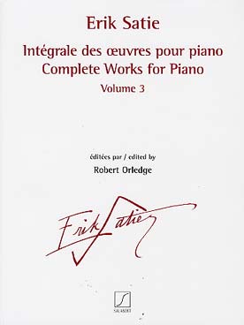 Illustration satie integrale des oeuvres piano vol. 3