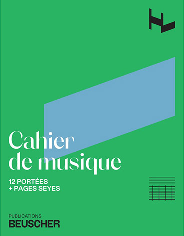 Illustration de CAHIERS DE MUSIQUE Format 21 x 27 - 48 pages avec portées et pages grands carreaux