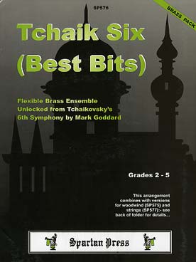 Illustration de TCHAIK SIX (BEST BITS) pour ensemble de cuivres variable
