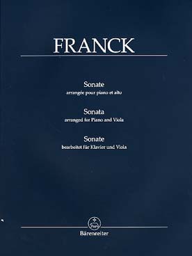 Illustration de Sonate en la M pour violon et piano, arr. alto et piano