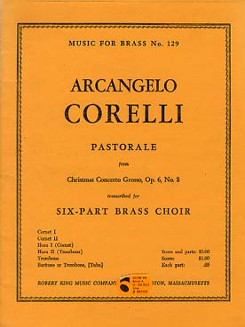 Illustration de Pastorale du Concerto Grosso op. 6 pour sextuor de cuivres