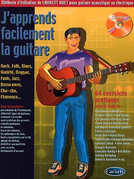 Illustration de J'apprends facilement la guitare : 64 exercices pratiques, avec CD (petit format)