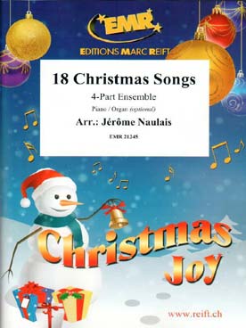 Illustration de 18 Christmas songs (tr. Naulais) pour 4 parties et piano ou orgue