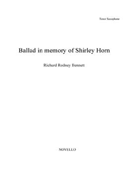 Illustration de Ballad In Memory of Shirley Horn pour saxophone ténor