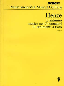 Illustration de L'Autunno pour flûte, hautbois, clarinette, cor et basson - Partition de poche