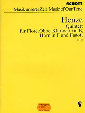 Illustration de Quintett pour flûte, hautbois, clarinette, cor et basson - Partition de poche