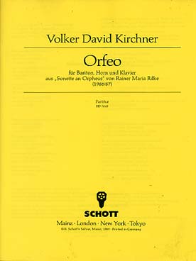 Illustration de Orfeo für bariton, horn und klavier aus 'Sonette an Orpheus' von Rainer Maria Rilke