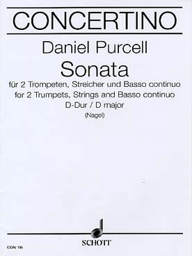 Illustration de Sonata for 2 trumpets, strings and basso continuo (conducteur et parties)   