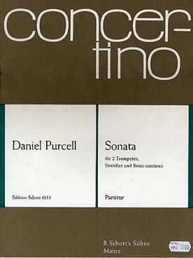 Illustration de Sonata for 2 trumpets, strings and basso continuo - Conducteur  