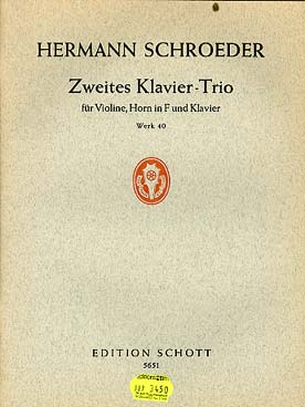 Illustration de Zweites klavier-trio für violine, horn in F und klavier