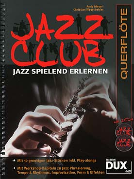 Illustration jazz club querflote