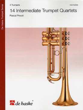 Illustration de 14 Intermediate trumpet quartets pour jeunes trompettistes ayant 4 à 5 ans de pratique instrumentale