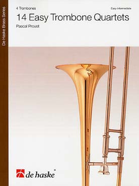 Illustration de 14 Easy trombone quartets pour jeunes trombonistes ayant environ 3 ans de pratique instrumentale (conducteur et parties)