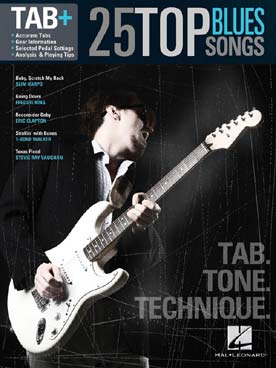 Illustration de 25 TOP BLUES SONGS Tab tone technique