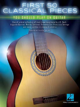 Illustration first 50 classical pieces on guitar