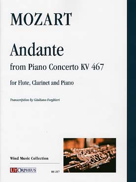 Illustration mozart andante du concerto n° 21 k 467