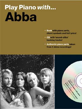 Illustration play piano with abba