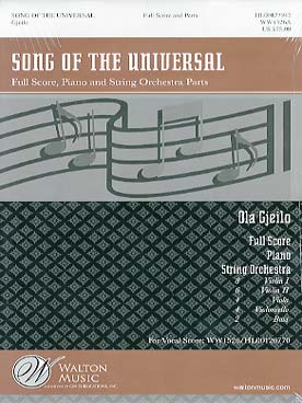 Illustration de Song of the universal (grand format, conducteur et parties)