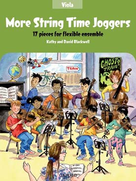 Illustration de More string time joggers : 17 pièces pour ensemble flexible de cordes avec piano - Partie d'alto